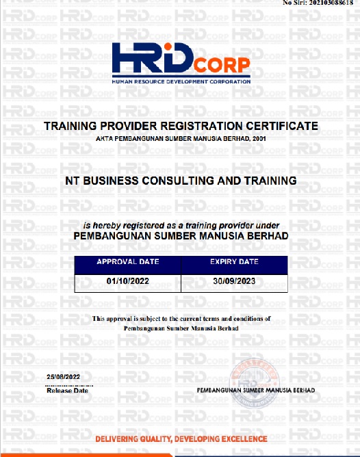 HRDF Certified Training Provider